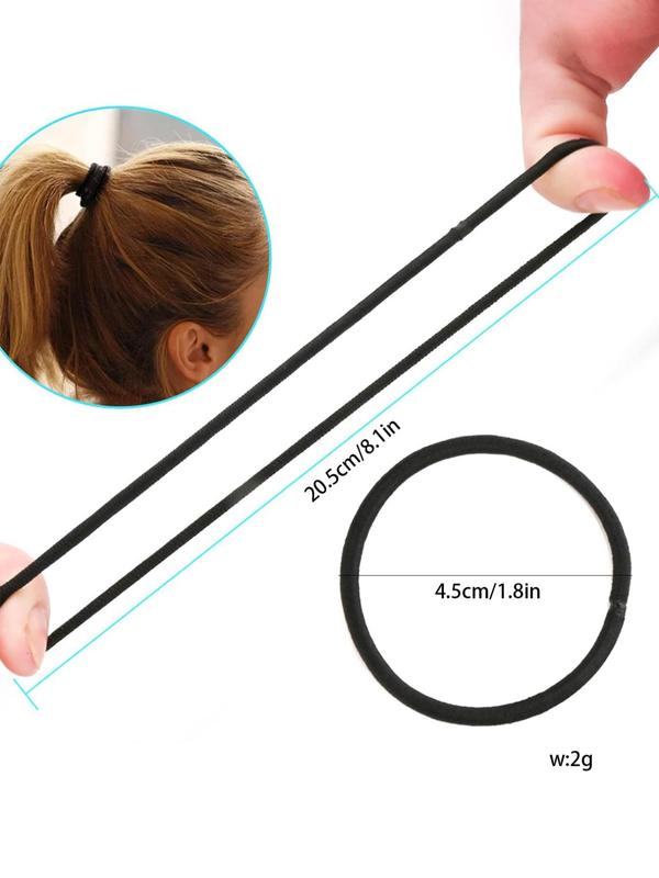 Simple Plain High Elastic Hair Ties, Casual Versatile Hair Accessories for Women, Ponytail Holder for Daily Life, Minimalist Headwear Suitable for Thick Hair