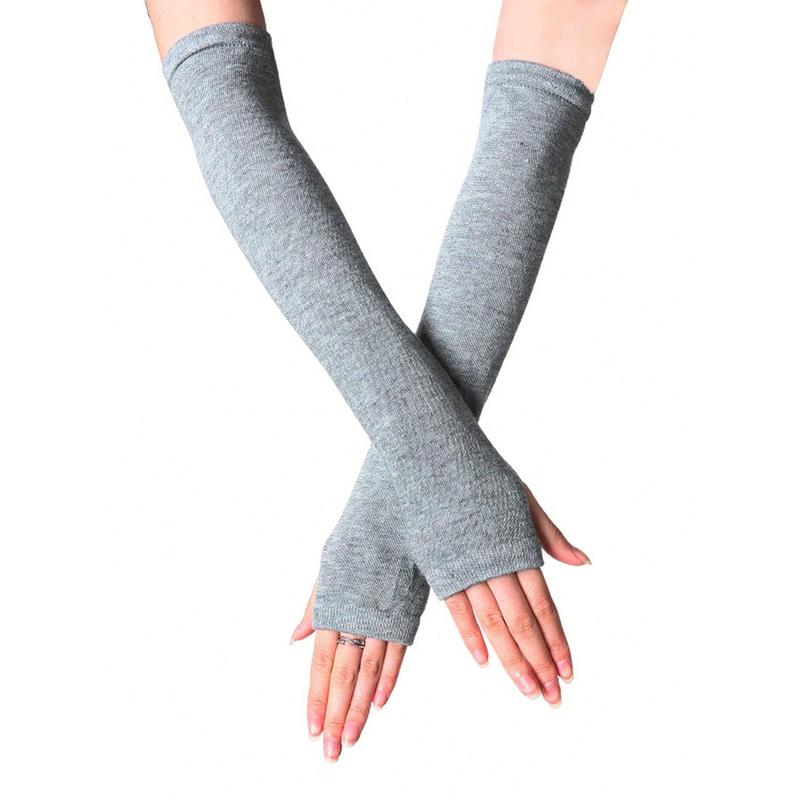 Luna Aurora  Arm Sleeves Women Long Fingerless Gloves Knit Arm Warmer For Women Knit Mitten Gloves With Thumb Hole Halloween Accessories Winter GlovesCold Gloves