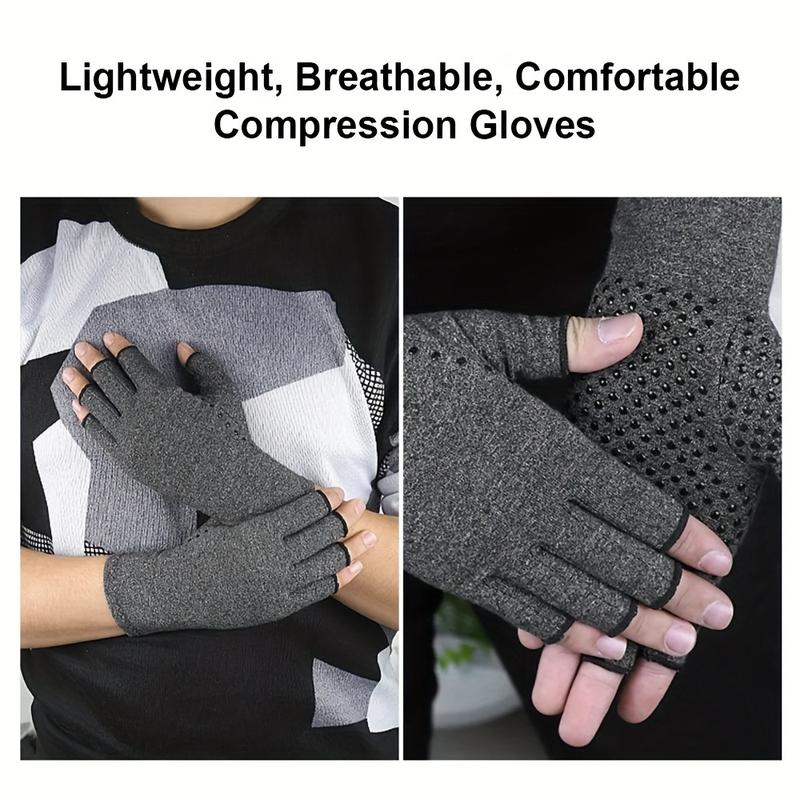 1pair Winter Compression Gloves Fingerless Gloves