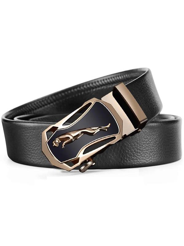 Fashion Men's Automatic Buckle Belt, Business Casual PU Leather Belt