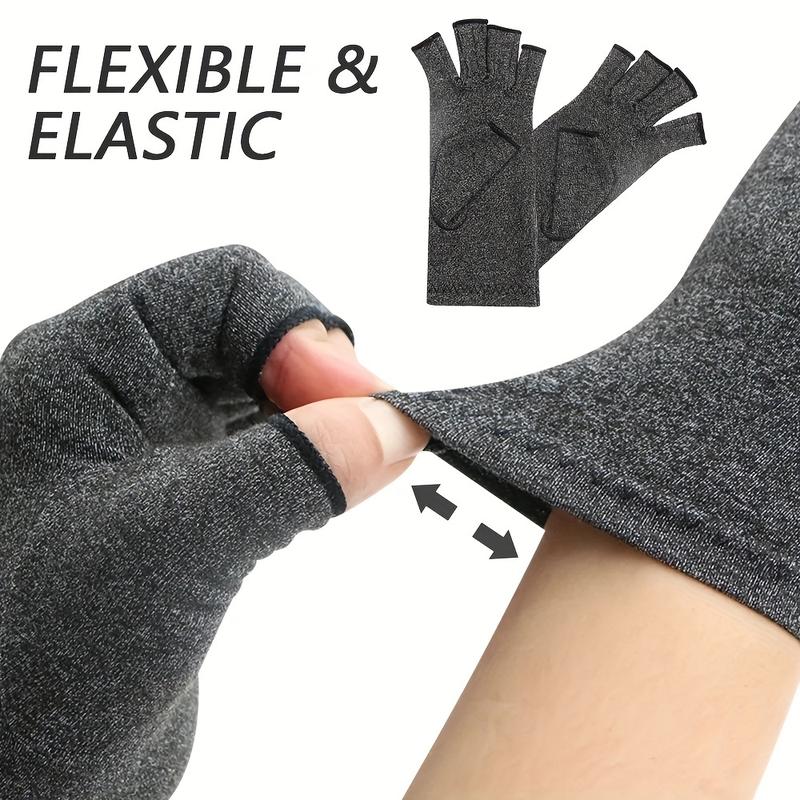 1pair Winter Compression Gloves Fingerless Gloves