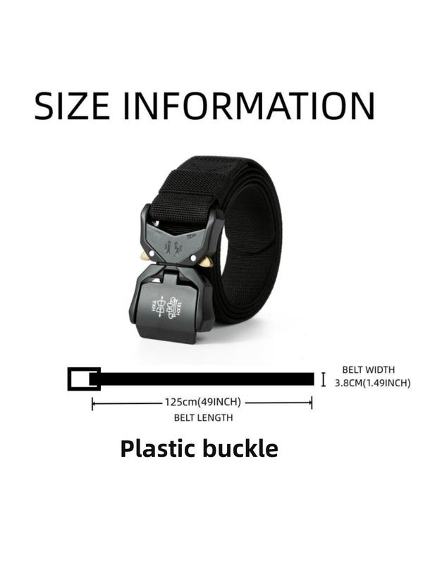 Men's Casual Plain Color Tape Belt, Quick Release Elastic Belt, Fashion Belt for Daily Clothing Decor, Trouser Belt for Men