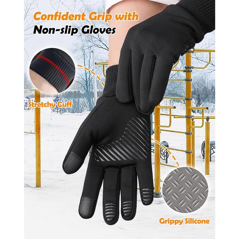 Winter Gloves for Men Women Cycling: Waterproof Gloves for Cold Weather Touchscreen Finger