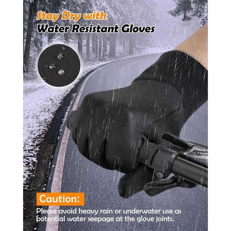 Winter Gloves for Men Women Cycling: Waterproof Gloves for Cold Weather Touchscreen Finger