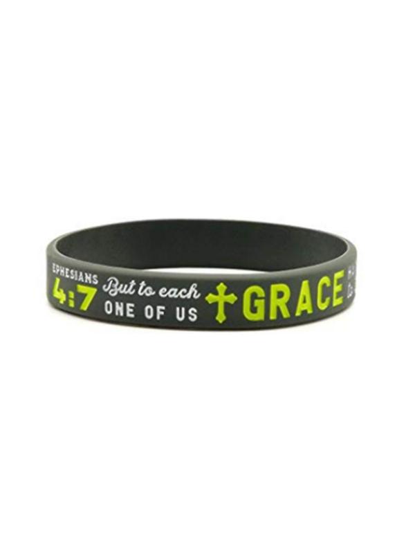 Christian Inspirational Believe Peace Grace Faith Bible Verse Silicone Bracelet (4pcs), Rubber Wristband for Women & Men, for Party, Daily Clothing Decor, Birthday Gift