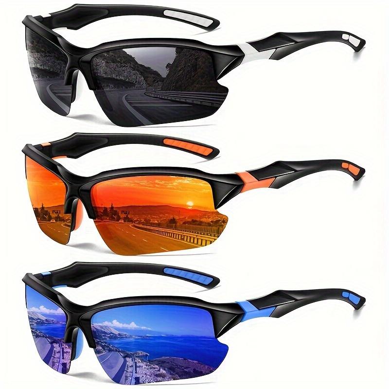 Three Pairs of High-Performance Polarized Sunglasses Suit-UV Protection, Windproof, Anti-Glare-Perfect for Cycling, Baseball, Running, Fishing, Golfing and Driving