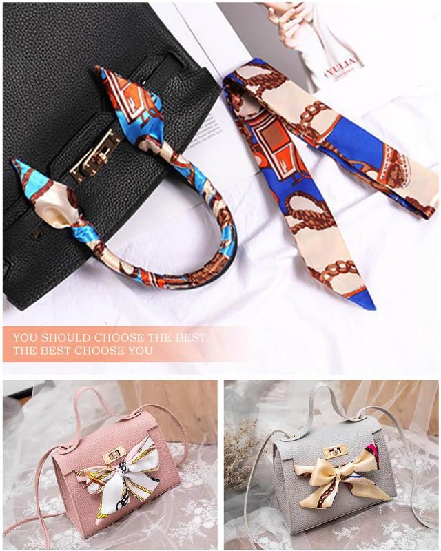 6 Pack Scarf Bags for Women Handbag Scarfs Band Narrow Scarf Hair  Scarf Neckerchief Scarf  Wrap Fashion Gifts for Women