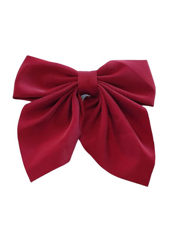 Cute Bow Decor Hair Claw, Solid Color & Polka Dot Pattern Hair Accessories for Women & Girls, Minimalist Headwear Suitable for Thick Hair