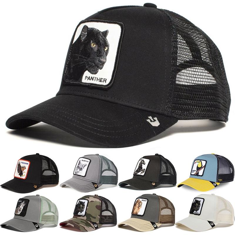 Tiger Wolf Brand baseball cap, net summer hat, anime Paner toucan, trucker hat, shark, grizzly, dad, snapback net