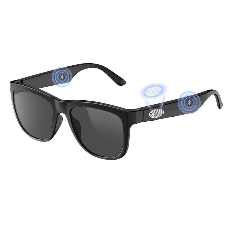 Smart Glasses,Sunglasses with Bluetooth Speaker,Athletic Outdoor UV Protection and Voice Control,Unisex (Grey Lens)