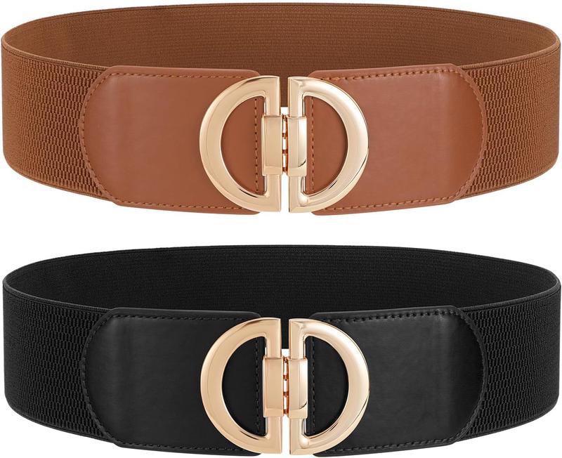 Women Wide Elastic Waist Belts Wide Stretchy Belts for Dress Fashion Ladies Belt