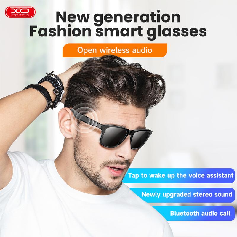 Smart Glasses,Sunglasses with Bluetooth Speaker,Athletic Outdoor UV Protection and Voice Control,Unisex (Grey Lens)