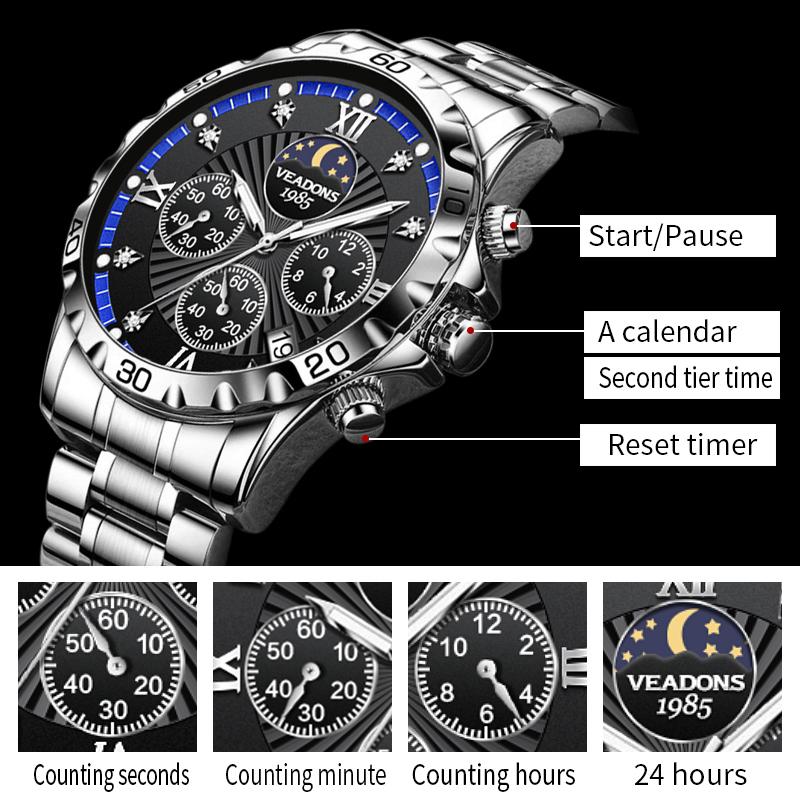 [2024 Christmas Gift] Modern Men's Style watch: a combination of classic fashion and business, suitable for men of all ages to wear, a gift for men