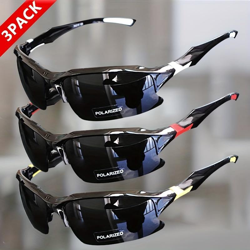 Three Pairs of High-Performance Polarized Sunglasses Suit-UV Protection, Windproof, Anti-Glare-Perfect for Cycling, Baseball, Running, Fishing, Golfing and Driving