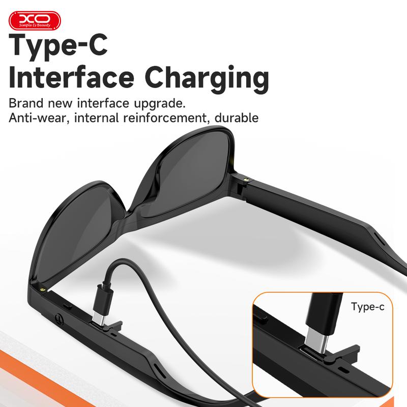 Smart Glasses,Sunglasses with Bluetooth Speaker,Athletic Outdoor UV Protection and Voice Control,Unisex (Grey Lens)