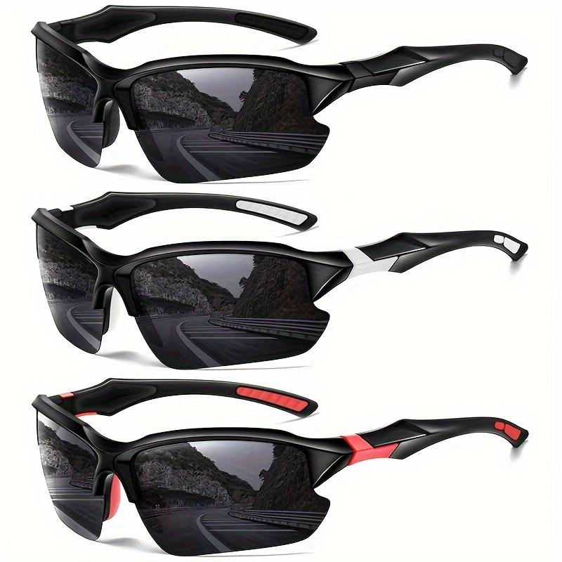 Three Pairs of High-Performance Polarized Sunglasses Suit-UV Protection, Windproof, Anti-Glare-Perfect for Cycling, Baseball, Running, Fishing, Golfing and Driving