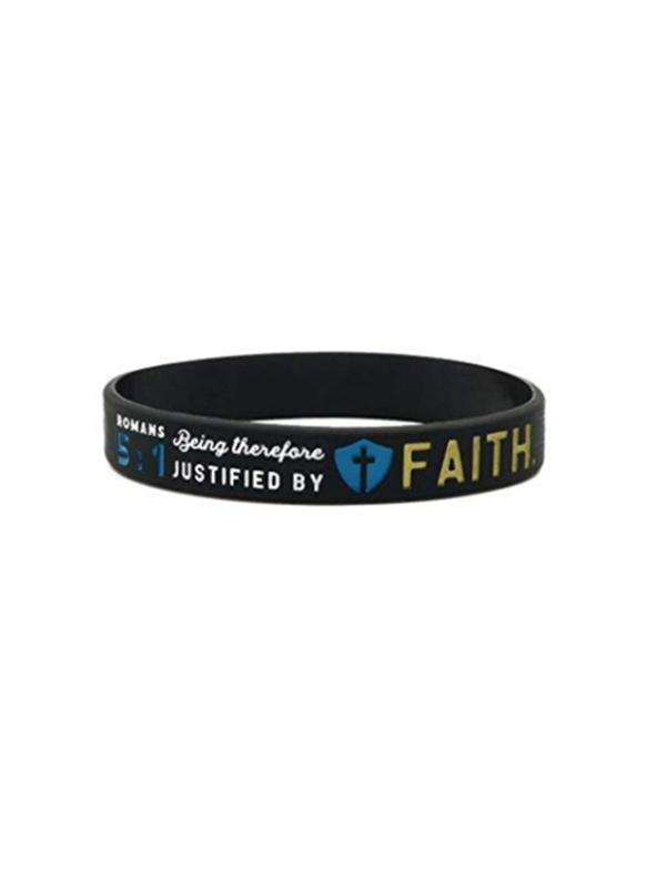 Christian Inspirational Believe Peace Grace Faith Bible Verse Silicone Bracelet (4pcs), Rubber Wristband for Women & Men, for Party, Daily Clothing Decor, Birthday Gift