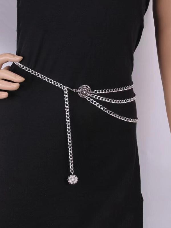 Women's Elegant Minimalist Layered Chain Belt, Exquisite Trendy Chain Belt, Fashionable All-match Clothes Accessories for Daily & Party Decor