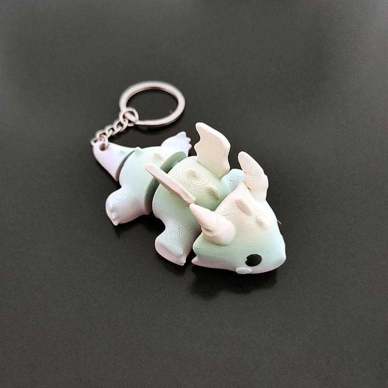 3D Flying Dragon Model Key Ring, Cute Pendant Key Ring, Fashion Key Ring for Bag, Mobile Phone Pendant, Phone Decoration Accessories