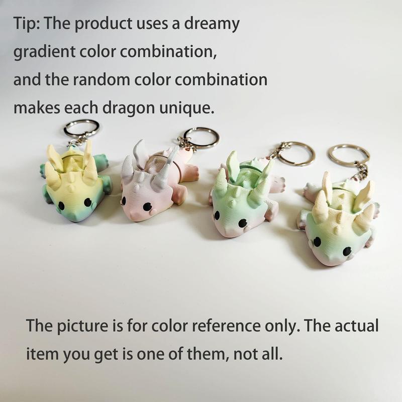 3D Flying Dragon Model Key Ring, Cute Pendant Key Ring, Fashion Key Ring for Bag, Mobile Phone Pendant, Phone Decoration Accessories