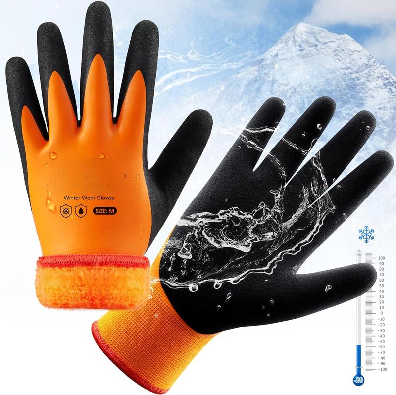 Winter Waterproof Gloves for Men and Women, Work Gloves for Cold Weather, Thermal Insulated Freezer Gloves