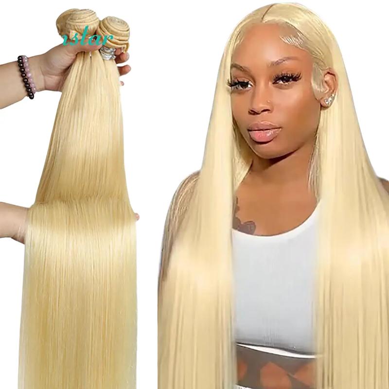 613 Blonde Human Hair 1 Bundles 30Inch 100% Brazilian Straight Hair Bundle 8A Honey Blonde Virgin Bundles Human Hair Extensions Weave 613Color 95-100g