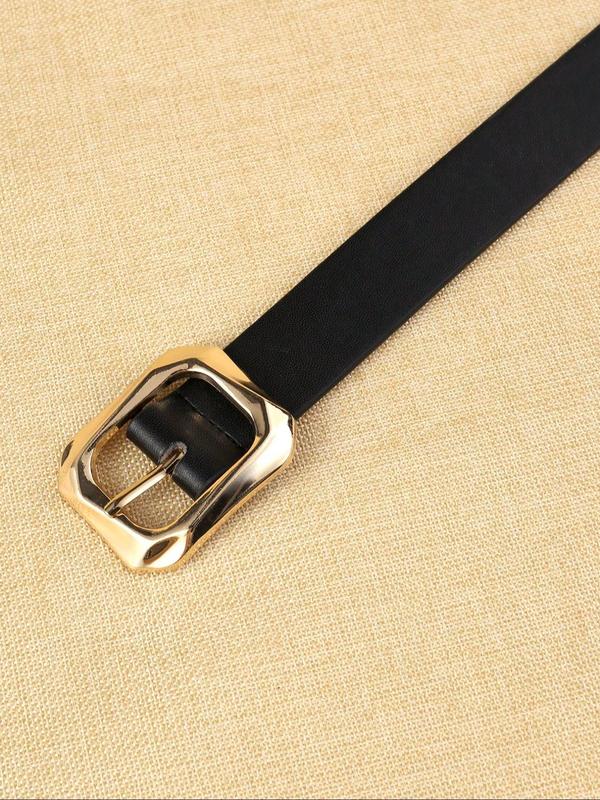 Women's Fashionable Solid Color PU Leather Belt, Casual Waistband for Jeans, Fashion Belt for Party, Daily Clothing Decor, Trendy All-match & Exquisite Belt for Birthday Gift