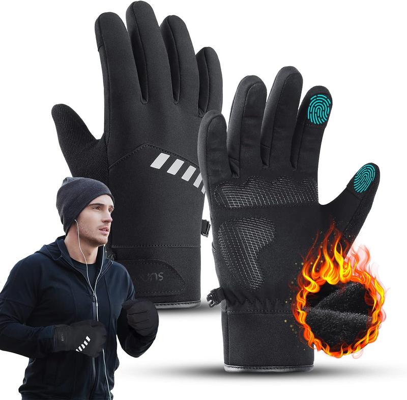 Winter Gloves for MenWaterproof Thermal Gloves Cold Weather Running Gloves for Men Women, Touchscreen Mens Winter Gloves for Running Cycling Hiking Driving