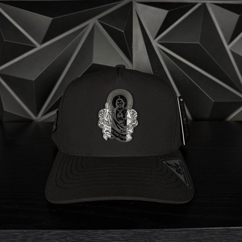 San judas black plate SnapBack hat-black hydro