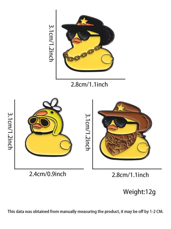 2024 New Style Cute Duck Design Brooch, Fashionable Alloy Badge for Jeans Backpack Hat Decoration, Trendy All-match & Exquisite Brooch for Birthday Gift