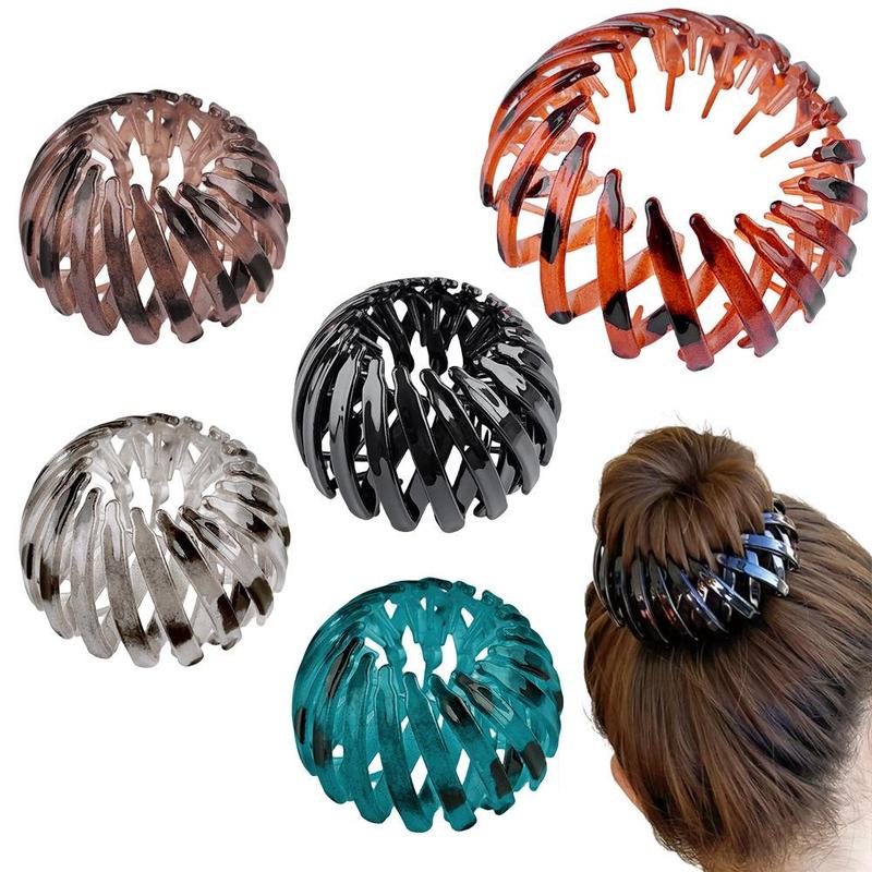 Multicolor Bird's Nest Hair Bun Maker, 7 Counts set Ponytail Holder, Simple Headwear Bun Hair Ring, Lazy Hair Accessories for Women & Girls