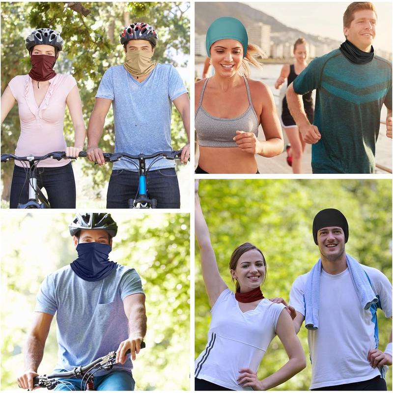 6 count summer UV Protection Cooling Neck Gaiter Face Clothing Neck Gaiter Scarf Sunscreen Breathable