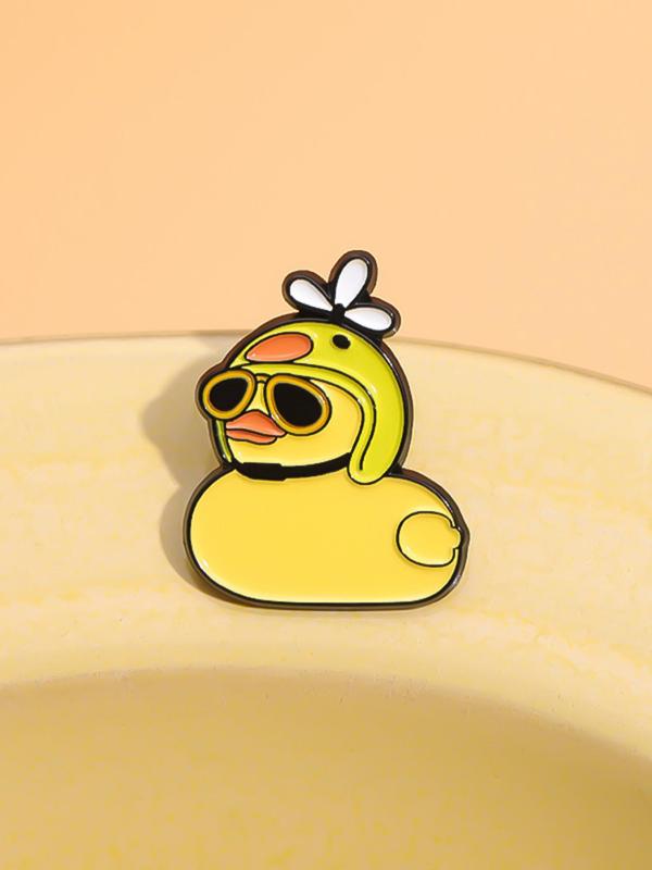 2024 New Style Cute Duck Design Brooch, Fashionable Alloy Badge for Jeans Backpack Hat Decoration, Trendy All-match & Exquisite Brooch for Birthday Gift