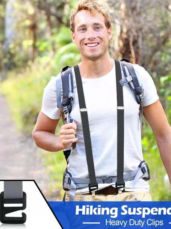 Men's Punk Style Invisible Suspender, Y-shaped Adjustable Length Suspender, Fashion Accessories for Outdoor Riding, Hiking and Climbing