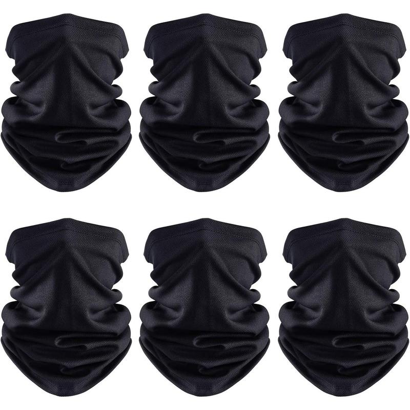 6 count summer UV Protection Cooling Neck Gaiter Face Clothing Neck Gaiter Scarf Sunscreen Breathable