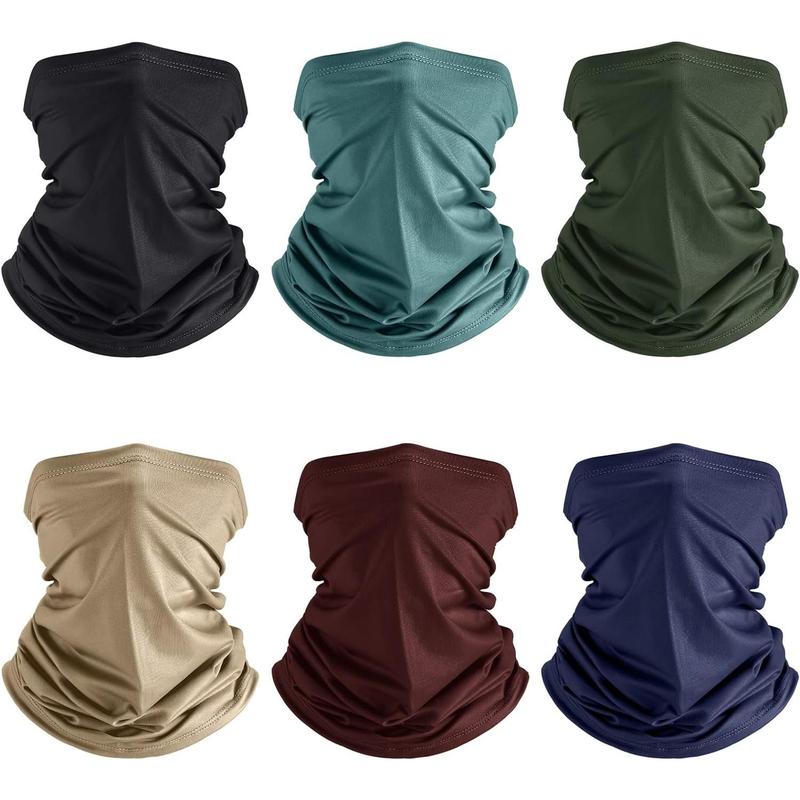 6 count summer UV Protection Cooling Neck Gaiter Face Clothing Neck Gaiter Scarf Sunscreen Breathable