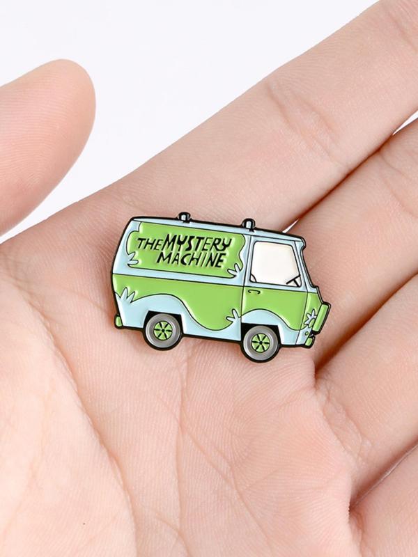 Cute Cartoon Car Design Brooch, Fashion Alloy Badge for Daily Clothing Decor, Trendy All-match & Exquisite Brooch for Birthday Gift