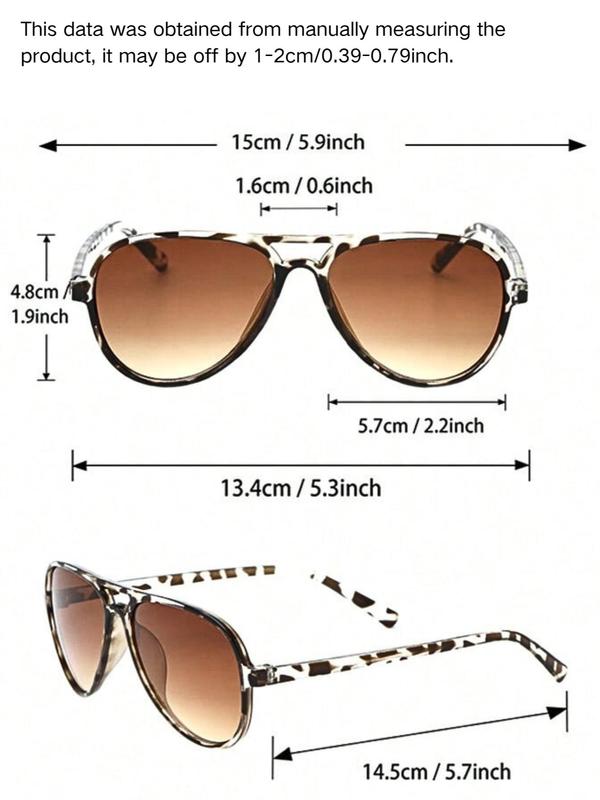 Women's Vintage Leopard Pattern Sunglasses, Trendy Casual Oval Frame Sunglasses for Everyday Use, Fashion Accessories for Outdoor Activities