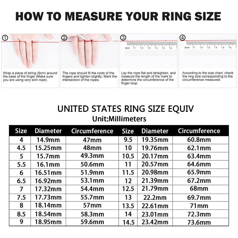 EAMTI 3mm Full Eternity Stackable Wedding Band Engagement Ring For Women