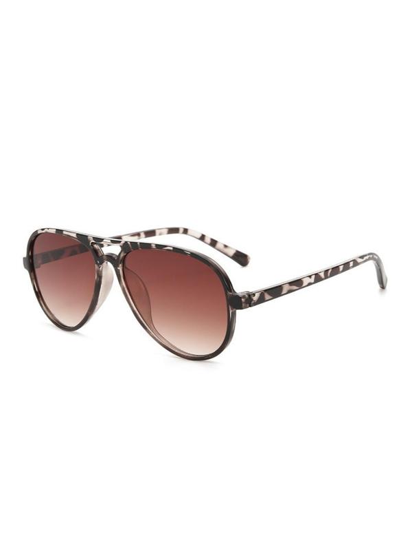 Women's Vintage Leopard Pattern Sunglasses, Trendy Casual Oval Frame Sunglasses for Everyday Use, Fashion Accessories for Outdoor Activities