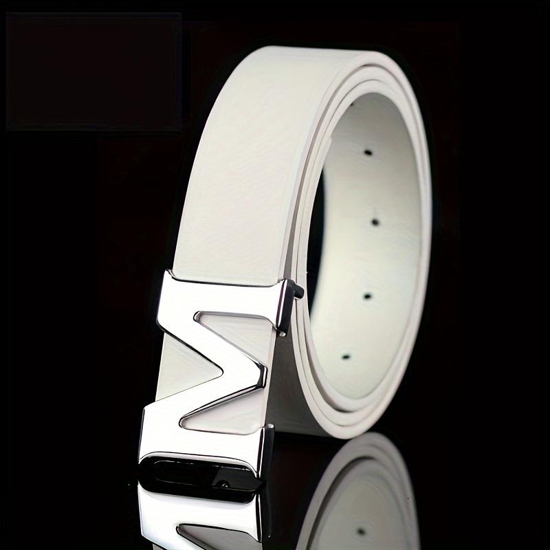 Young Men's Fashion Belt, Letter M Buckle Leisure Belt, Jeans Belt, ideal choice for gifts