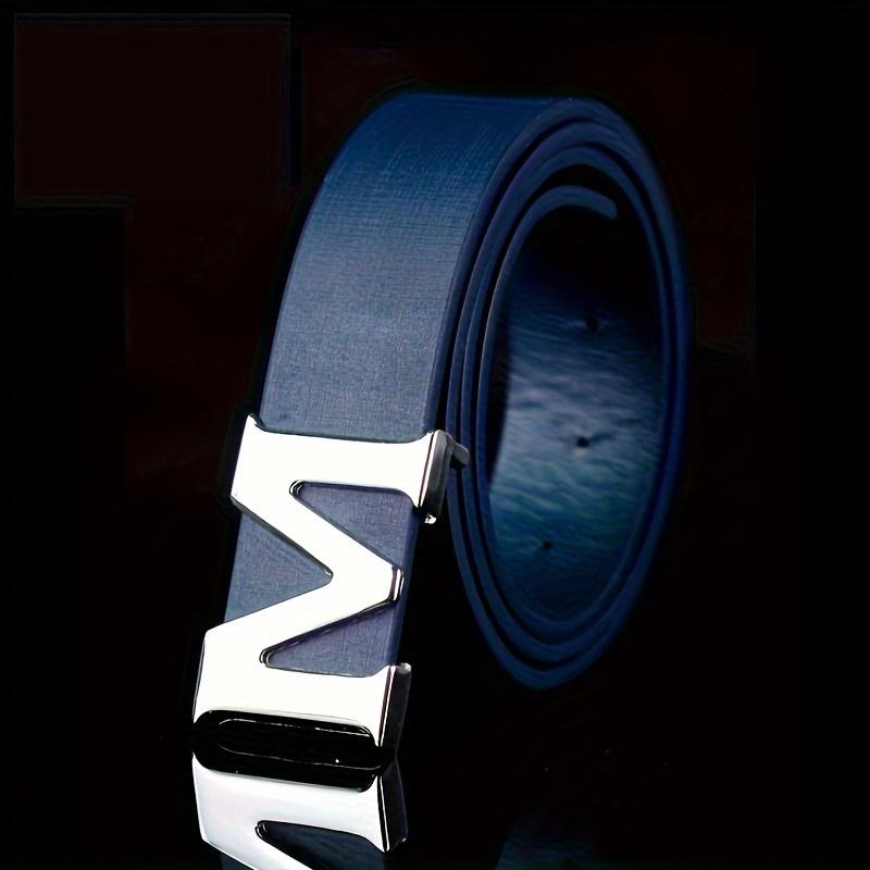 Young Men's Fashion Belt, Letter M Buckle Leisure Belt, Jeans Belt, ideal choice for gifts