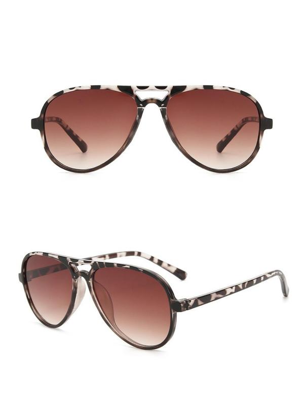 Women's Vintage Leopard Pattern Sunglasses, Trendy Casual Oval Frame Sunglasses for Everyday Use, Fashion Accessories for Outdoor Activities