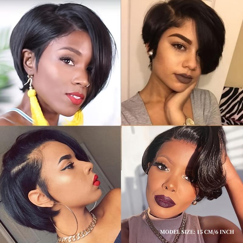 Short Bobhaircut Wig Human Hair 13x4 Lace Forehead Glueless Wig Pre Cut Lace Body Bobhaircut Lace Forehead Wig for Black Women