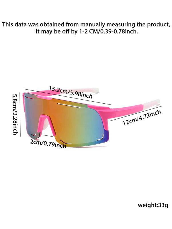 Unisex Street Style Ombre Frame Sunglasses (1 Pair), Trendy Sporty Sunglasses for Outdoor Activities, Fashionable Eyewear for Men & Women