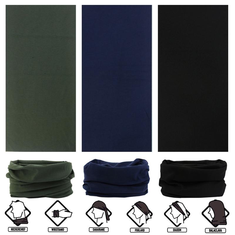 6PCS Neck Gaiter, Solid Color Collection for Men Women Headwear Bandana Head Wrap Face Scarf Mask Cover Warmer Balaclava-Seamless & Versatile