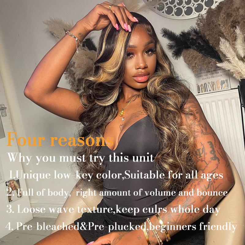 Midulla Lazy Wavy Loose Body Human Hair Wig 250% Density Pre Style 13x4 and 6x4 Pre Cut HD Lace Glueless Wigs Human Hair Ready to Wear Curtain Bangs Lace Front Wig