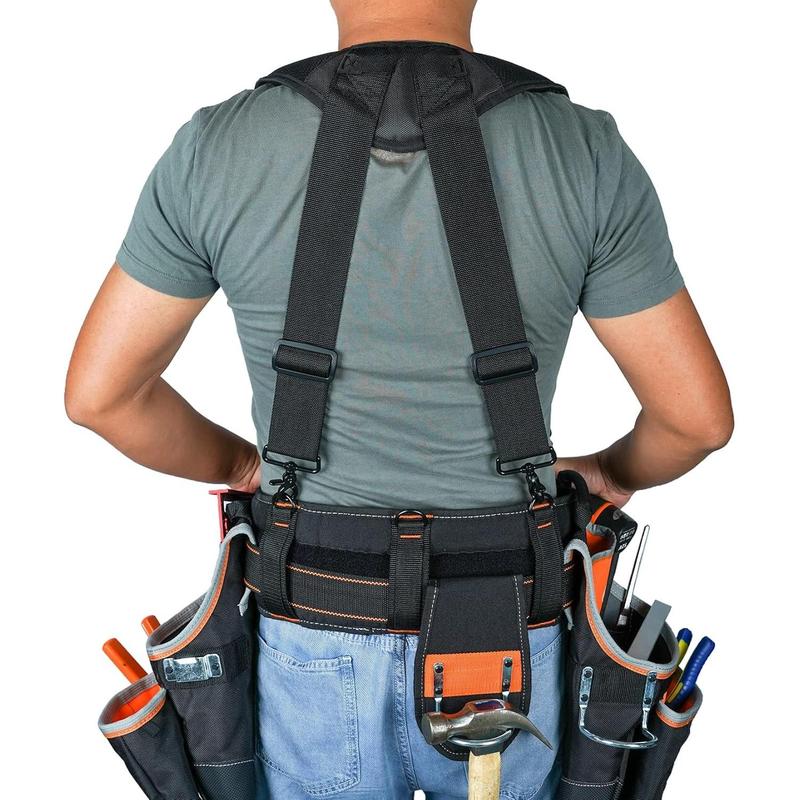 Tool Belt Suspenders with  WristBand for Work Belt Padded Suspenders Constrcution