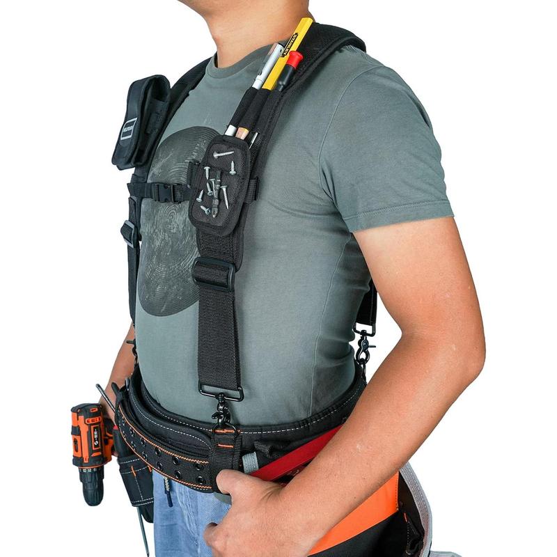 Tool Belt Suspenders with  WristBand for Work Belt Padded Suspenders Constrcution