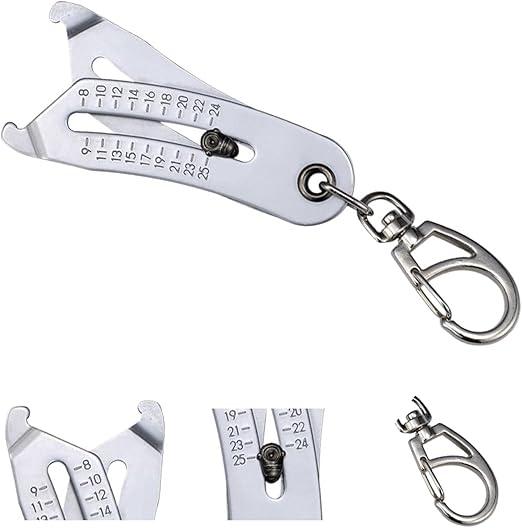 Portable Precise Thread Size Checker Keychain - Bolt Size Finder Keychain, Nut and Bolt Thread Gauge Identifier